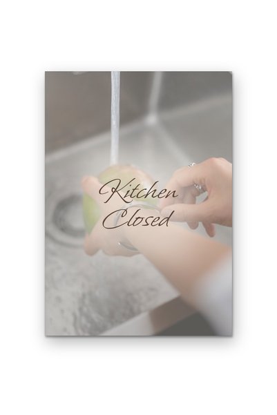 OEM Poster Carton 250g A4 Bucatarie Inchisa, Mesaj Decorativ Amuzant, Mat
