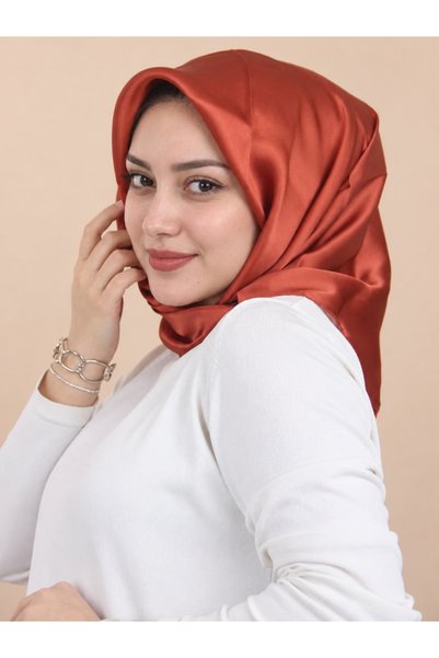 Armine وشاح حرير ساف سيرا 0010 147 بلون القرفة السادة