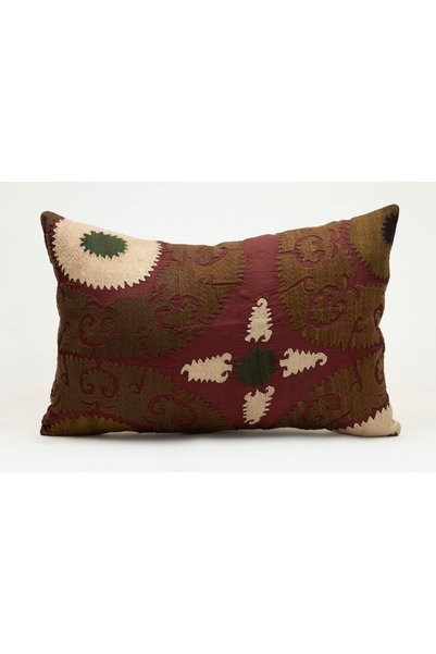 Kilim Whole Sale غطاء وسادة مصنوع من قماش سوزاني الأوزبكي، مقاس 40×60 سم