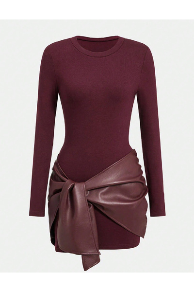 Evendi Short dress, Burgundy