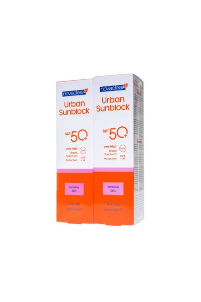 Novaclear + Urban Sunblock Spf50+ Sensitive 40mL 1+1Offer