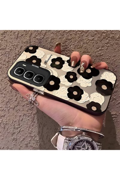 CHICASELUX حافظة مطبوعة على شكل زهرة بنمط الطلاء الزيتي متوافقة مع هاتف Infin...