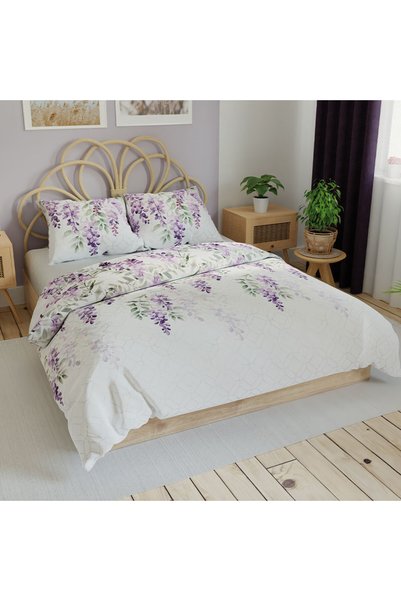 Markizeta Set lenjerie de pat Lavanya, bumbac satinat, 160x200cm, 2 fete de p...