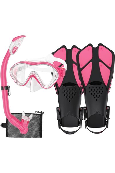 Dotail Детски комплект за шнорхелинг, маска за гмуркане с 180 градуса обхват ...