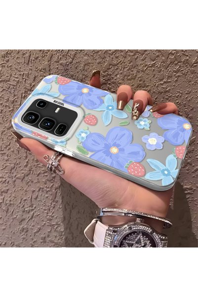 CHICASELUX حافظة متوافقة مع هاتف Infinix Note 50 Pro Plus بنمط زهرة الفراولة،...