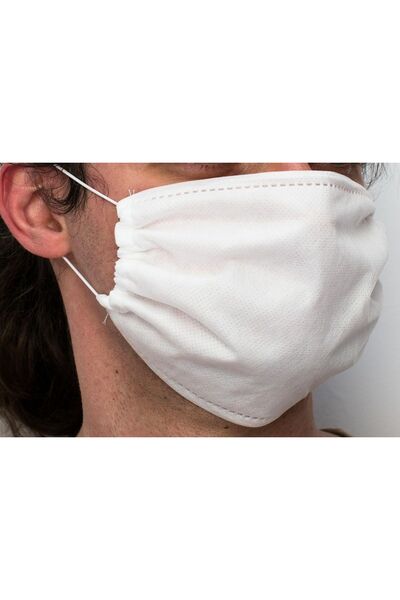 AMW Set 10 masti de protectie faciala AMW, alb, din 4 straturi, reutilizabila...