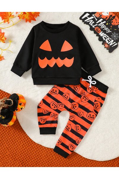 Evendi Suit, Orange/black