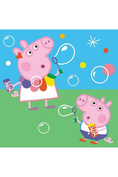CARBOTEX Prosop magic 30x30 cm Peppa Pig bule de sapun albastre Magic