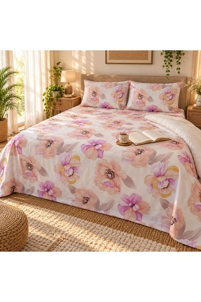 Generic Turkish Style King Size Flat Bedsheet Set, 3 Pieces, 260 x 240 cm, 1 ...