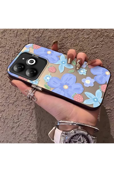 CHICASELUX حافظة متوافقة مع هاتف Tecno Spark Go 2024 بنمط زهرة الفراولة، واقي...