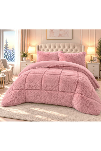CHIRASO Fluffy Cocolino Comforter Set, 3 Pcs, 200x230 cm, 4 kg, 2 Pillowcases...