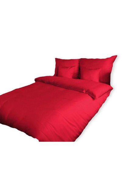Karo Set de lenjerie de pat 140x200 rosu 28 culoare uniforma
