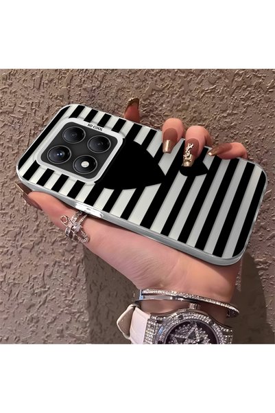 CHICASELUX Redmi Note 14 Pro 4G/5G Compatible Striped Black Case, Shockproof ...