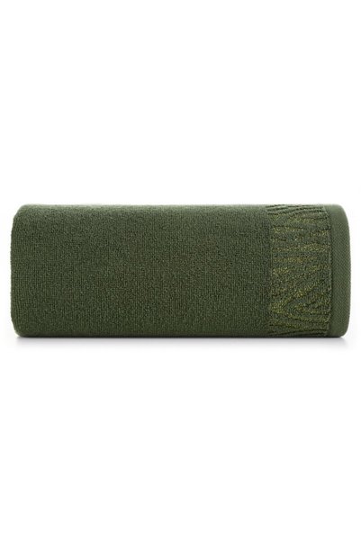 Eurofirany Prosop Margo 50x90 05 olive cu bordură decorativă cusută cu fir lu...