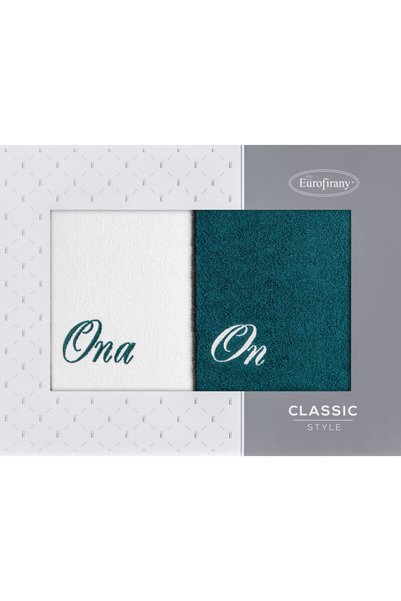 Eurofirany Set prosoape, alb, 47x37cm, 100% bumbac, 400 GSM