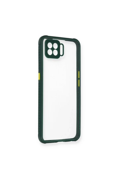 FMA Oppo Reno 4 Lite Case Miami Transparent Silicone - Dark Green