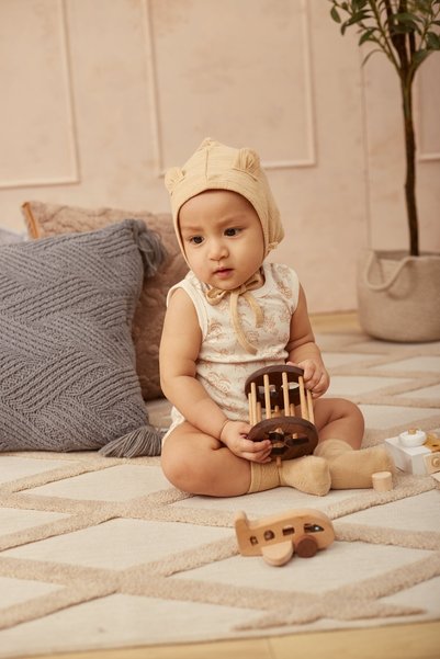 Gingersnaps Boys' Floral Print Overalls