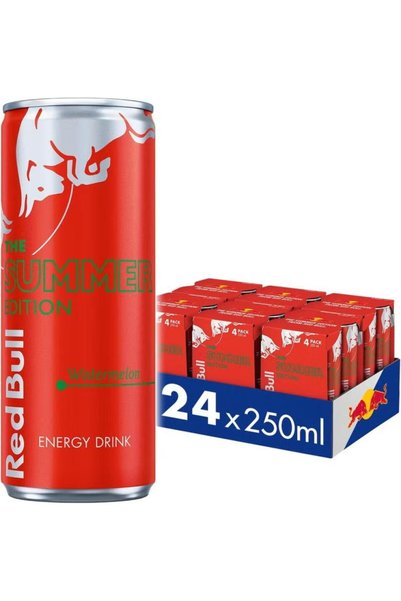 Red Bull ريد بول الإصدار الأحمر بنكهة البطيخ 250 مل - 24 علبة