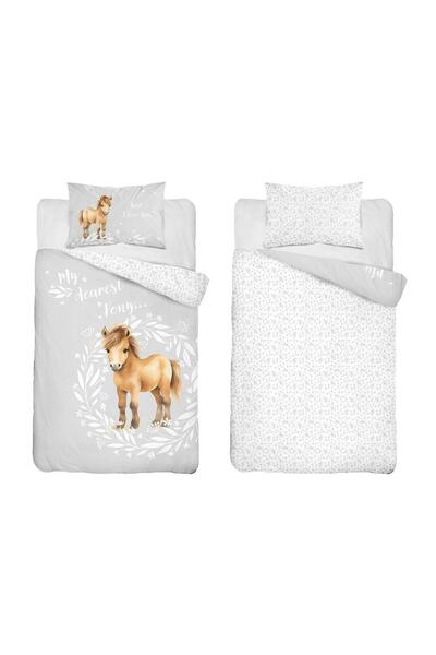 Detexpol Lenjerie patut 90x120 Detexpol, 100% bumbac, bej/gri, set 2 piese