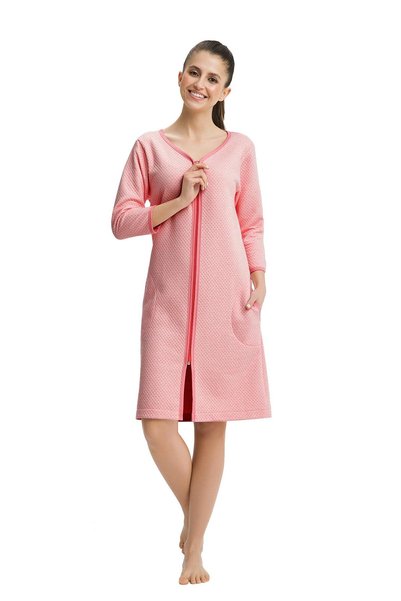 Luna Halat de baie, Luna, model 214, 100% bumbac, coral, L