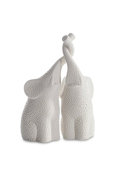 Eurofirany Figurina decorativa, Eurofirany, elefanti, crem, 5x14x26 cm
