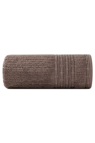Eurofirany Prosop de mana ROMEO5 50x90 cu bordura tesuta in dungi Rosu