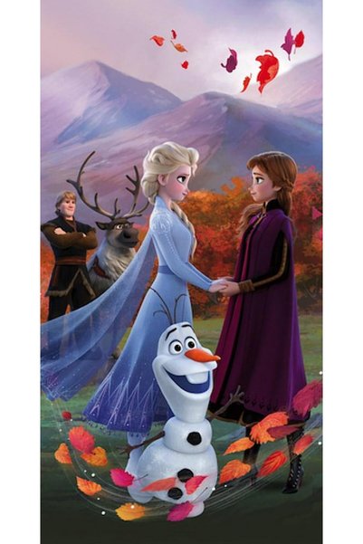 Jerry Fabrics Prosop de baie din bumbac Jerry Fabrics, Frozen 2, vant, multic...