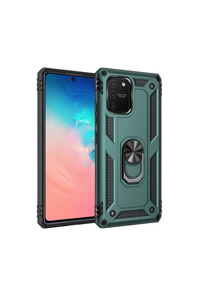FMA Samsung Galaxy A91 / S10 Lite Case Sofia Silicone Cover with Ring - Green