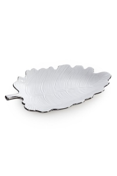 Eurofirany Platou ceramic Alma alb 30x14x4 cm