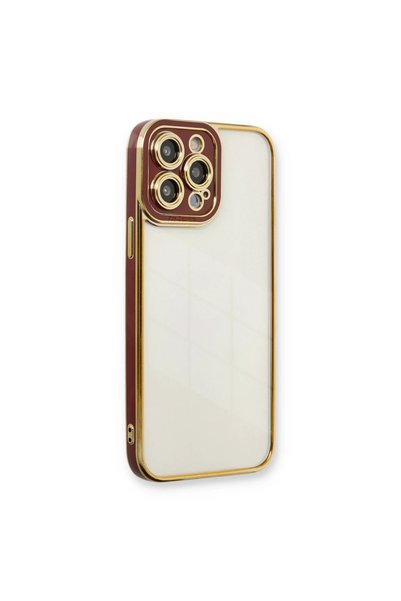 FMA Apple iPhone 13 Pro Case Liva Lens Silicone - Claret Red