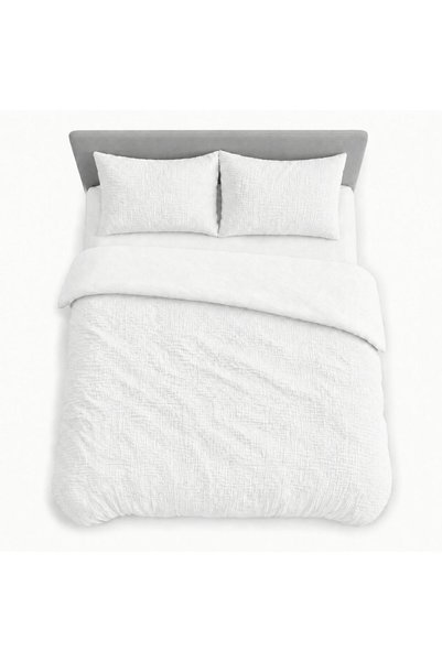 Detexpol Set lenjerie de pat, Detexpol, Muslin Dream, 3 piese, alb, 220x200 cm