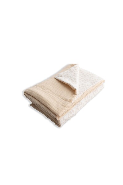 BabyMatex Paturica bebe, BabyMatex, bumbac, 75x100cm, bej/alb
