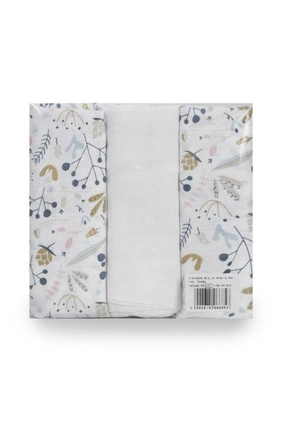 BabyMatex Set 3 paturici de muselina 70x80 cm Flowers 01