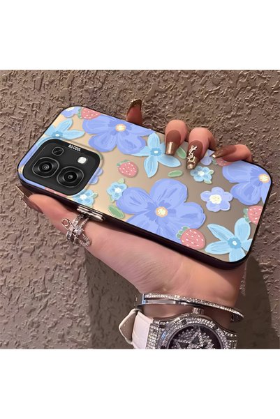 CHICASELUX حافظة متوافقة مع هاتف Oppo F31 بنمط زهرة الفراولة، واقية، للاستخدا...