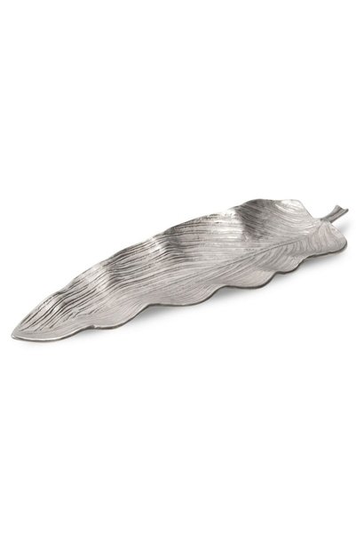 Eurofirany Farfurie decorativa, 55x19x4cm, argintiu