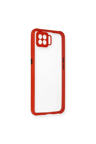 FMA Oppo A73 Case Miami Transparent Silicone - Red