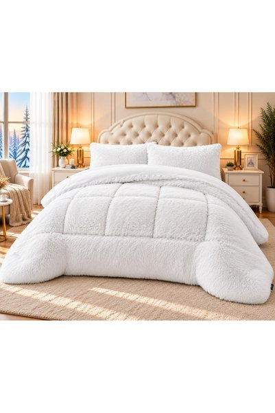 CHIRASO Fluffy Cocolino Comforter Set, 3 Pcs, 200x230 cm, 4 kg, 2 Pillowcases...