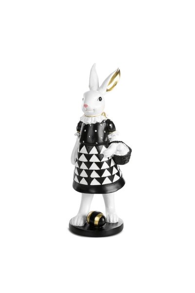 Eurofirany Figurină de Paște, Eurofirany, 243A, iepure, alb-negru, 12 x 12 x ...
