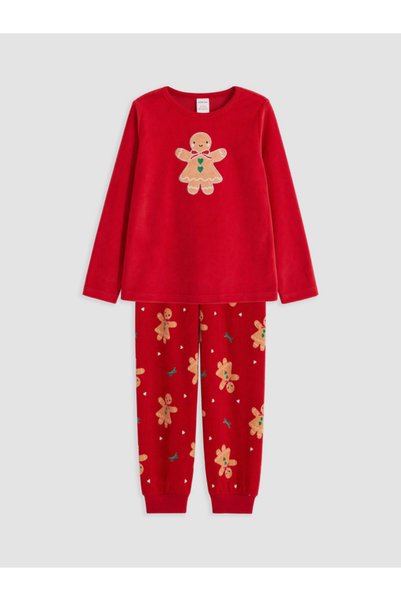 LC Waikiki Quality Pieces from Çelebi Store New Year's Themed Girls' Velvet P...