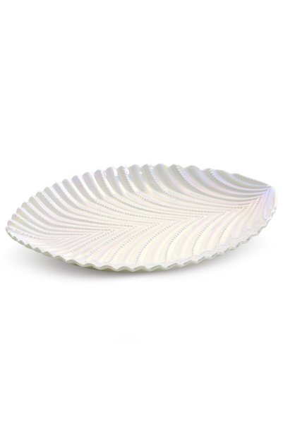 Eurofirany Platou ceramic Nela perlou 34x27x3 cm