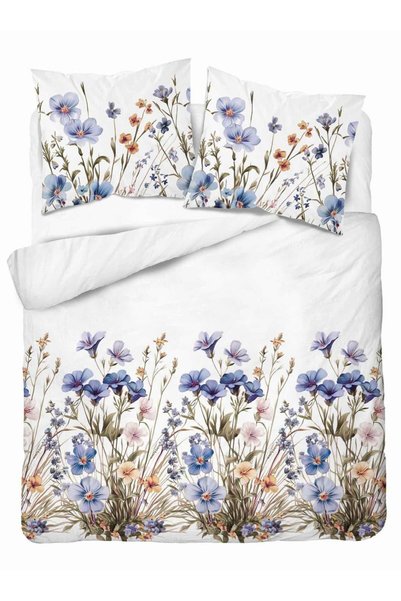 Detexpol Set lenjerie de pat, Home Elegance, 160x200cm, bumbac satinat, flori...