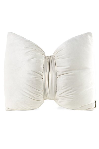 Eurofirany Perna decorativa, Kokarda, 45 x 55 cm, crem, velur