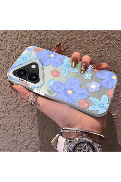 CHICASELUX حافظة متوافقة مع هاتف iPhone 17 بنمط زهور الفراولة، واقية، للاستخد...