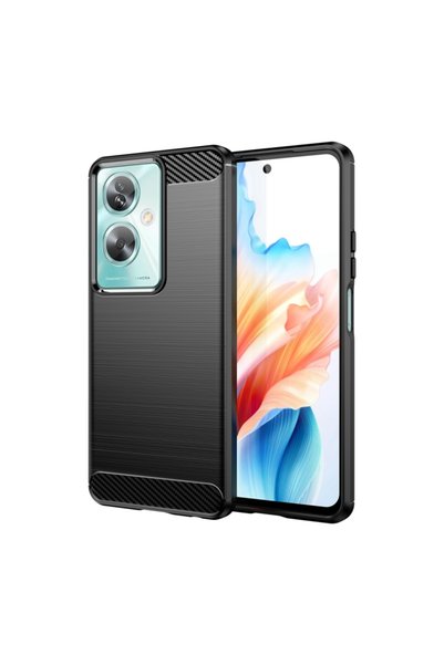 BURAQ For OPPO A2 5G Carbon Fiber Brushed Texture TPU Phone Case(Black)