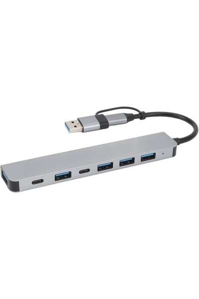 Jectse موزع USB عالي السرعة من سبائك الألومنيوم مع منافذ USB3.0 وUSB2.0 وType...
