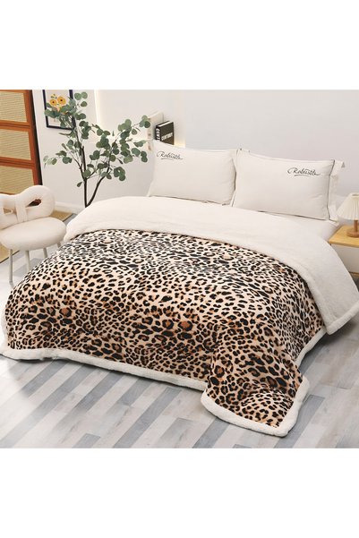 FAMILYDESIGN Patura pufoasa dubla cocolino cu blanita ecologica, 200X230 cm, ...