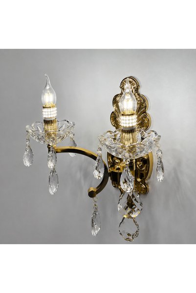 OEM Εφαρμόστε WATSON LAKE Glass, 2xE14, Metal and Glass, Gold