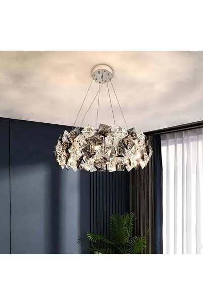 OEM Hara Crystal Chandelier 9x E27 Chrome Lucios