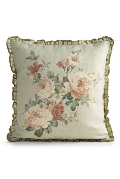 Eurofirany Fata de perna decorativa, Eurofirany, Fiore 2, 45 x 45 cm, verde m...