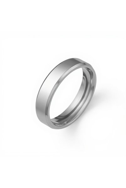 Alviro Inel unisex din oțel inoxidabil 316L, argintiu, 6 mm, mărimea 26